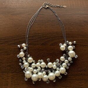 Pearl and Gunmetal Necklace
